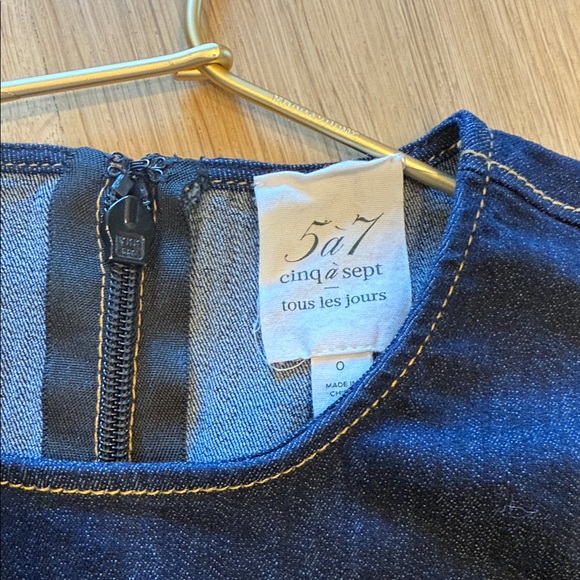 Cinq à Sept Dark Blue Denim Mini Dress - Picture 2 of 6